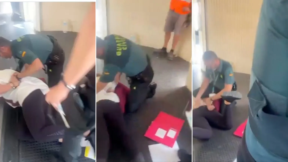 Momentos de maltrato a niños judíos en el aeropuerto de Valencia.