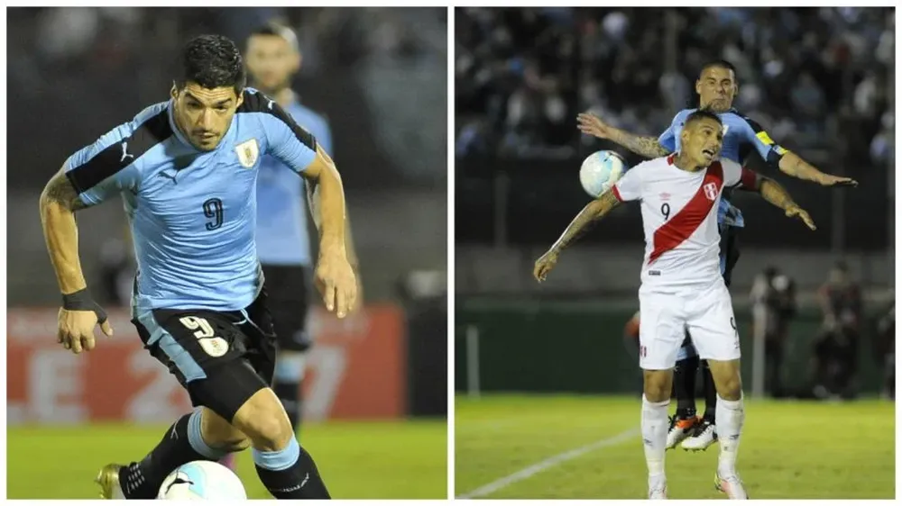 Luis Suárez y Paolo Guerrero