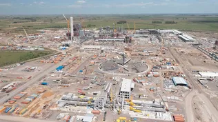 Las obras en la planta de UPM se paralizaron este martes por la muerte de dos trabajadores.