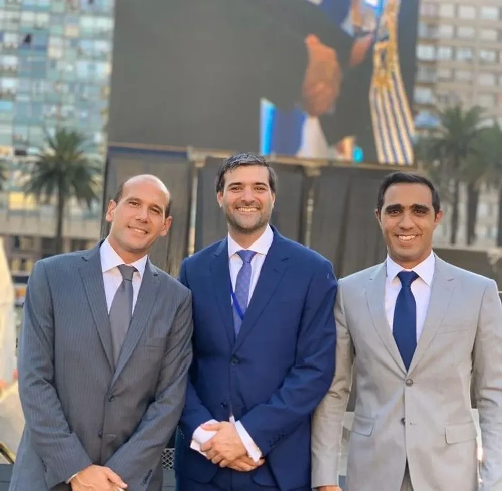 Lema, Martinelli y Satdjian en la asunción de Luis Lacalle el 1° de marzo