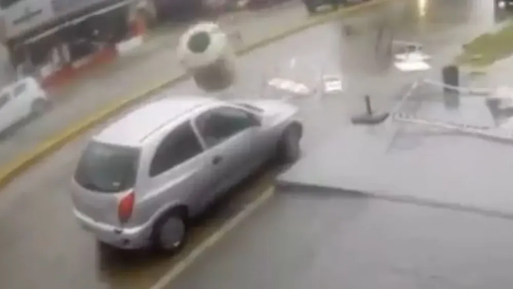 El paso de la tromba marina por Piriápolis