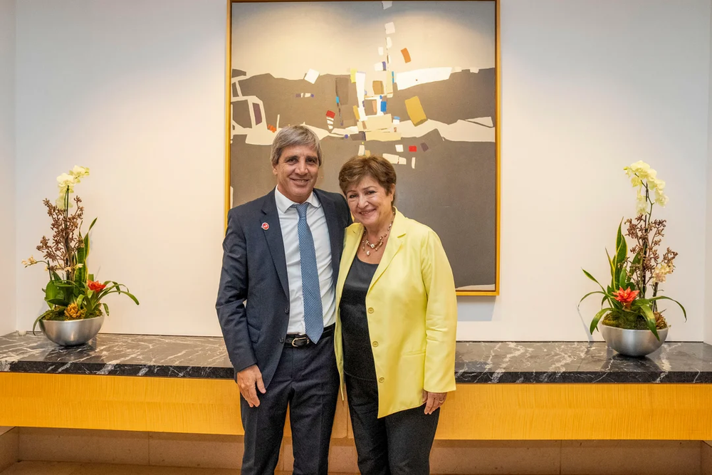 El ministro de Economía y la titular del FMI.