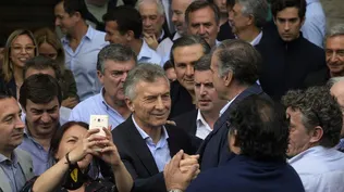 Así llegaba Macri a declarar por la causa de espionaje.