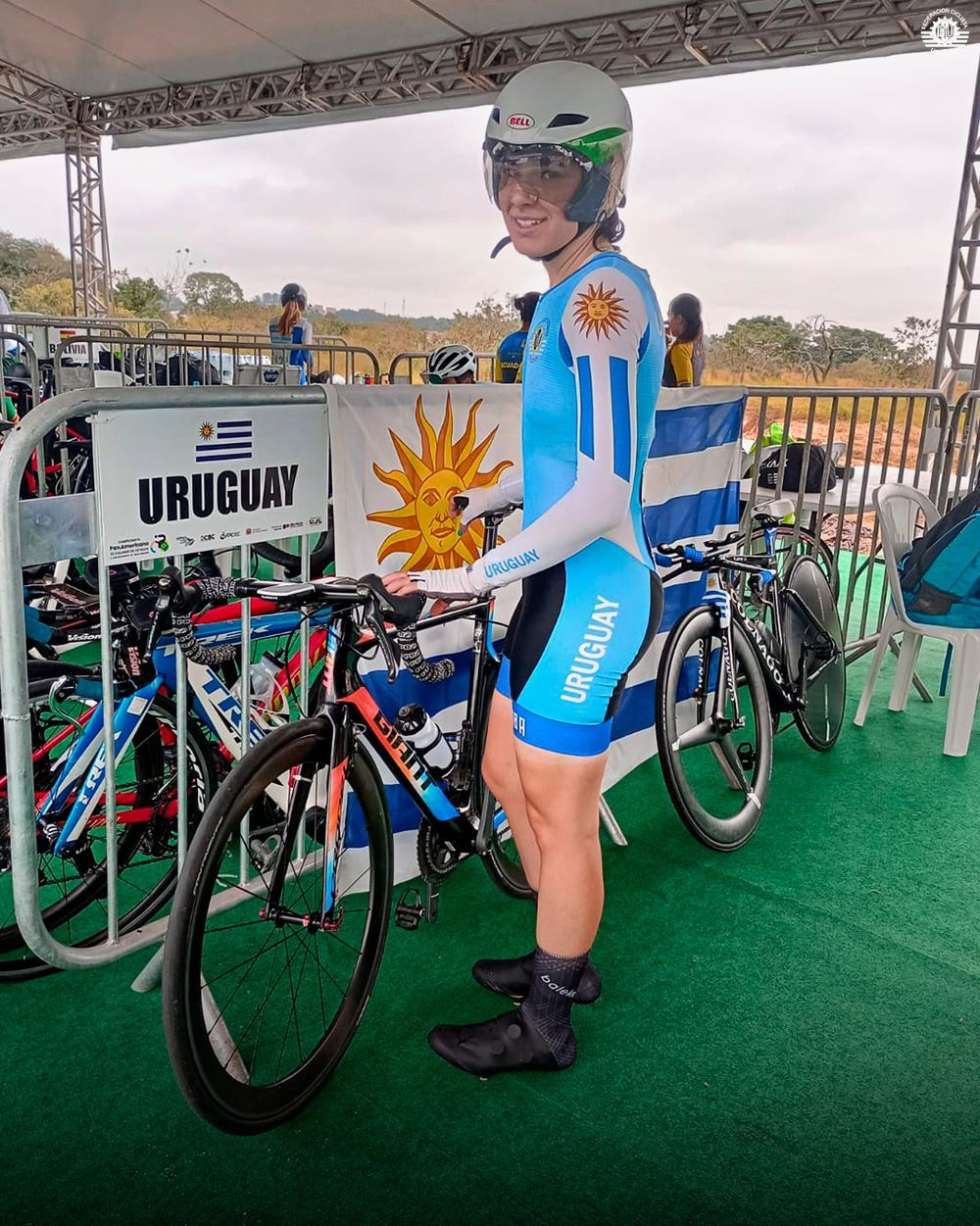 Florencia Revetria en el Panamericano de Ciclismo de Ruta