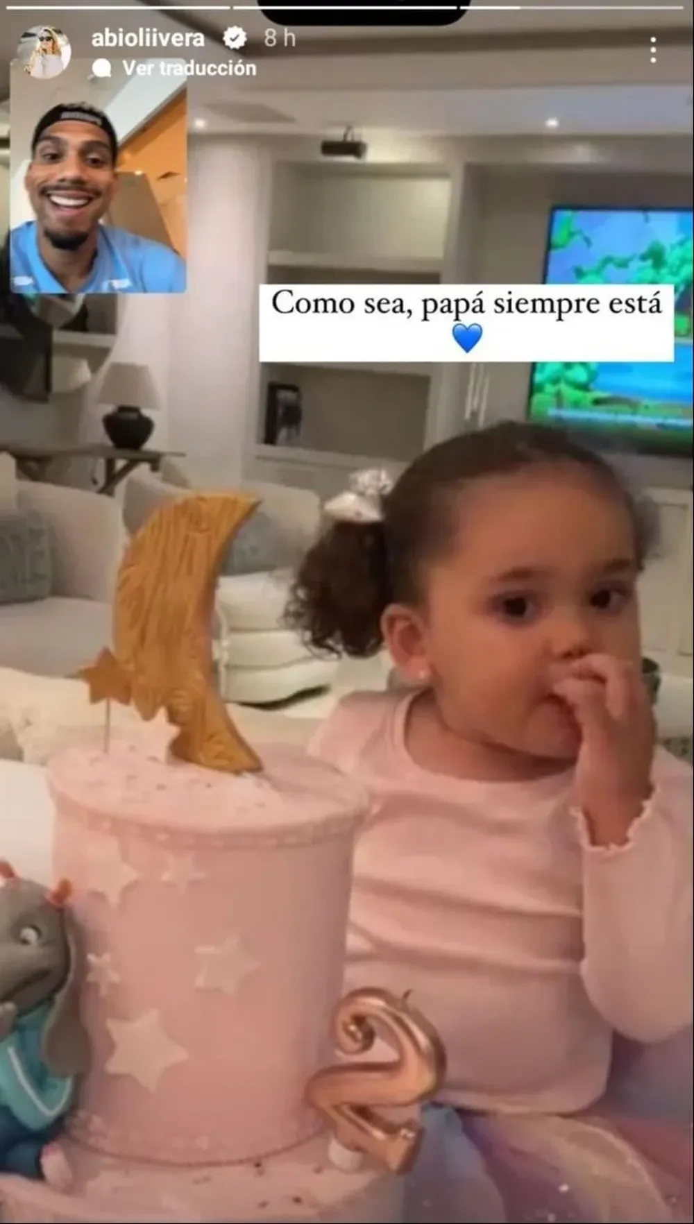 La videollamada de Ronald Araujo para festejar el cumple de dos años de su hija