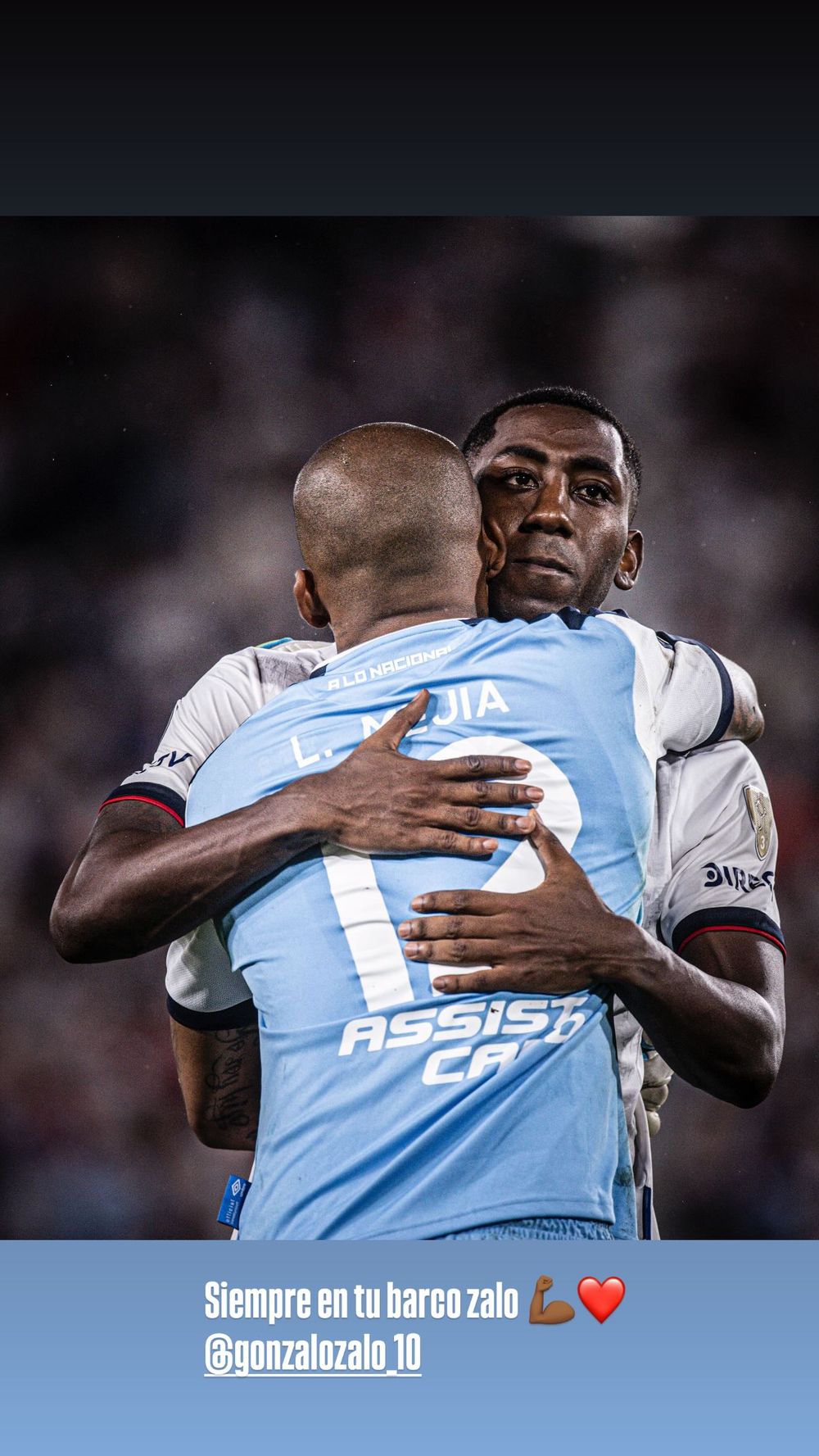 El mensaje de Luis Mejía para Gonzalo Carneiro