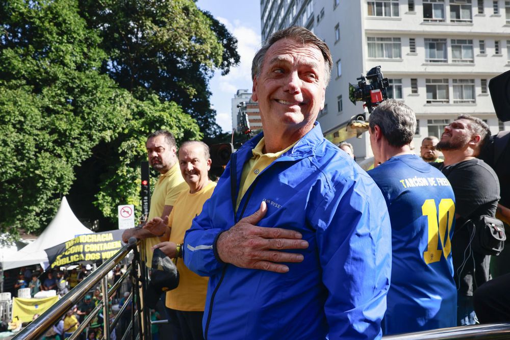 El expresidente brasileño Jair Bolsonaro participa en una manifestación el domingo 29 de junio, en Sao Paulo.