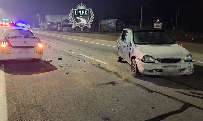Así terminaron el patrullero y el auto que chocaron en Parque del Plata