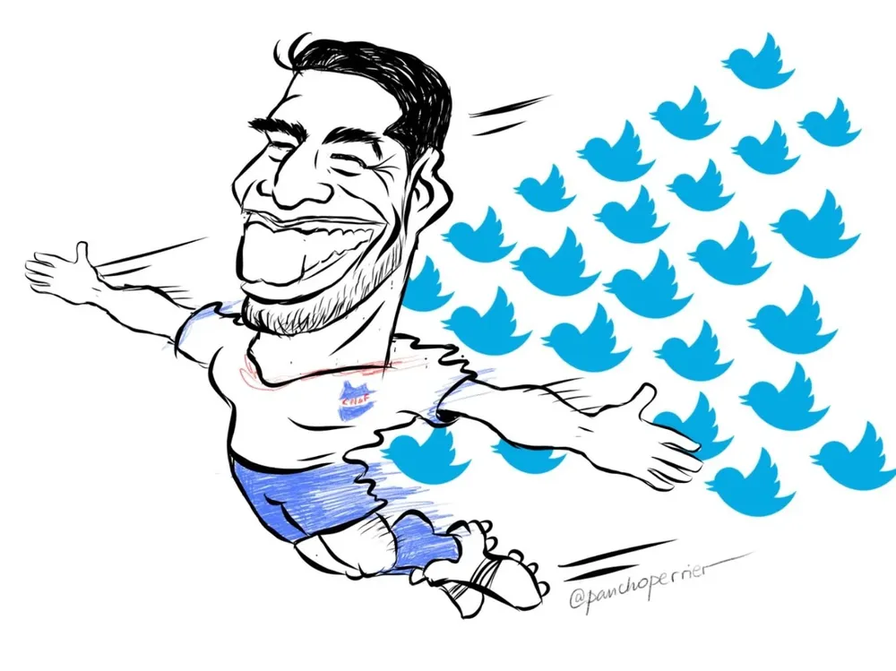 Luis Suárez, por Pancho Perrier