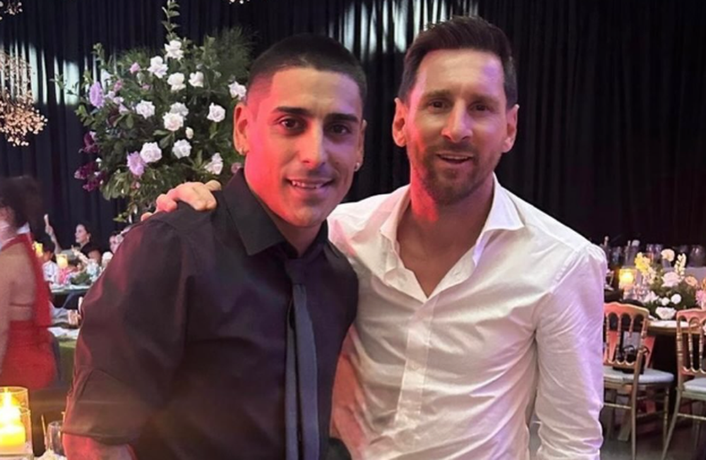 La foto de Diego Zabala con Lionel Messi en el 15 de la hija de Luis Suárez