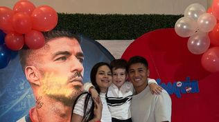 Leandro Lozano y su familia