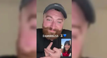 Aitana y Sam Smith, en una videollamada por el lanzamiento de Like i can.