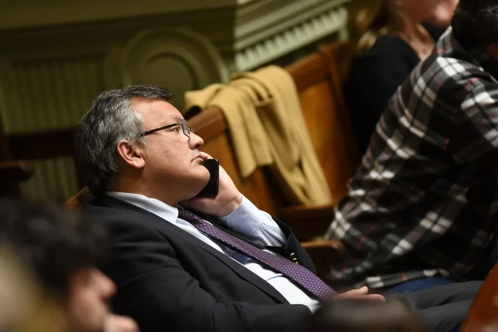 Santiago González, director de Convivencia y Seguridad Ciudadana del Ministerio del Interior, en el Parlamento