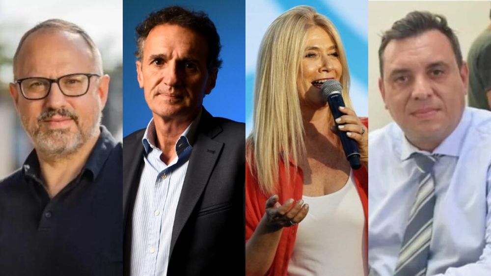 Diego Valenzuela y Gabriel Katopodis, máximos candidatos en la Primera Sección Electoral; la vicegobernadora Verónica Magario y Maximiliano Bondarenko, en la Tercera.&nbsp;