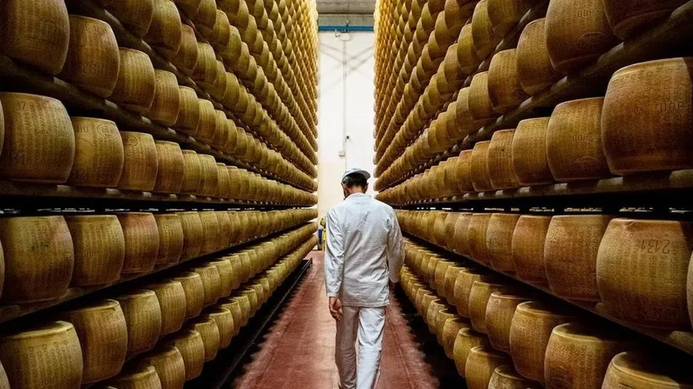 El Parmigiano-Reggiano envejece de entre dos a 20 años para desarrollar un sabor y un aroma únicos
