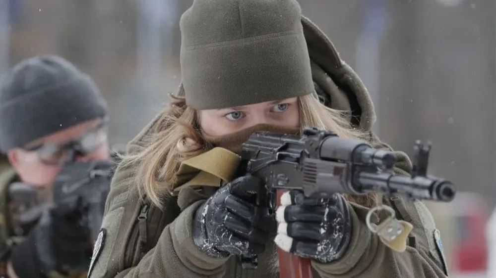 Los soldados de reserva en Ucrania se han estado preparando para una posible invasión rusa