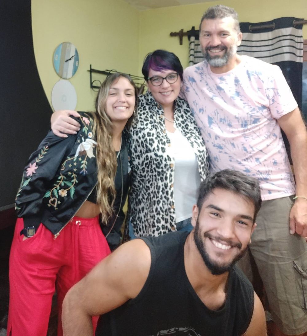 La familia de Jos&eacute; Enrique De los Santos: su esposa Mari&aacute;ngeles y sus hijos Emiliano y Ayel&eacute;n