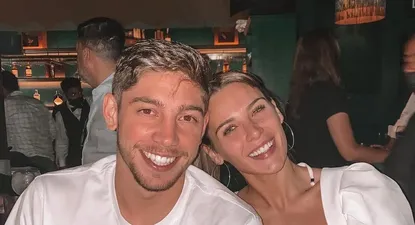 Valverde y su esposa, MIna Bonino, fueron a ver a River Plate ante Fluminense