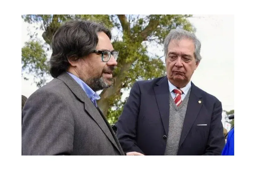 El intendente de Montevideo junto al ministro Fernando Mattos