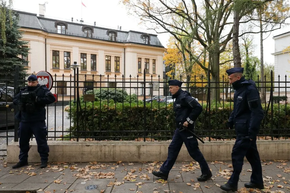 El palacio de justicia de Varsovia en Polonia