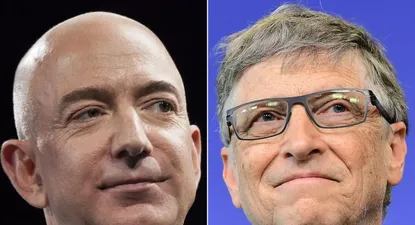 Jeff Bezos, fundador de Amazon, y Bill Gates, fundador de Microsoft