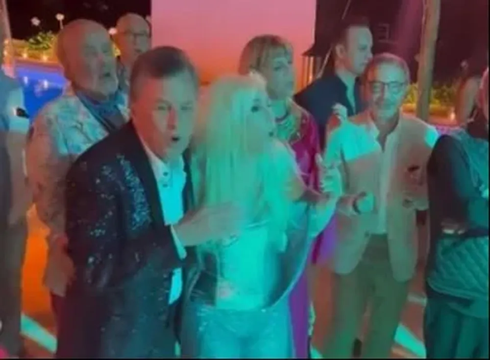 Palito Ortega y Susana Giménez en el cumpleaños 80 de la conductora argentina