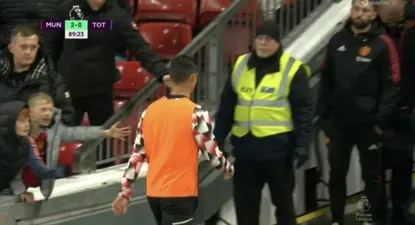 Cristiano Ronaldo se fue de la cancha antes de que terminara el partido de Manchester United