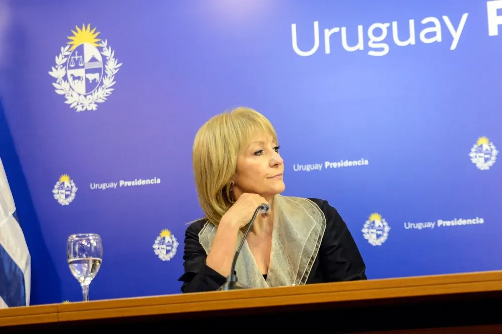 Carolina Cosse durante una conferencia de prensa en Torre Ejecutiva. Archivo