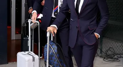 José María Giménez en el viaje de Atlético a Manchester, junto a Correa y De Paul