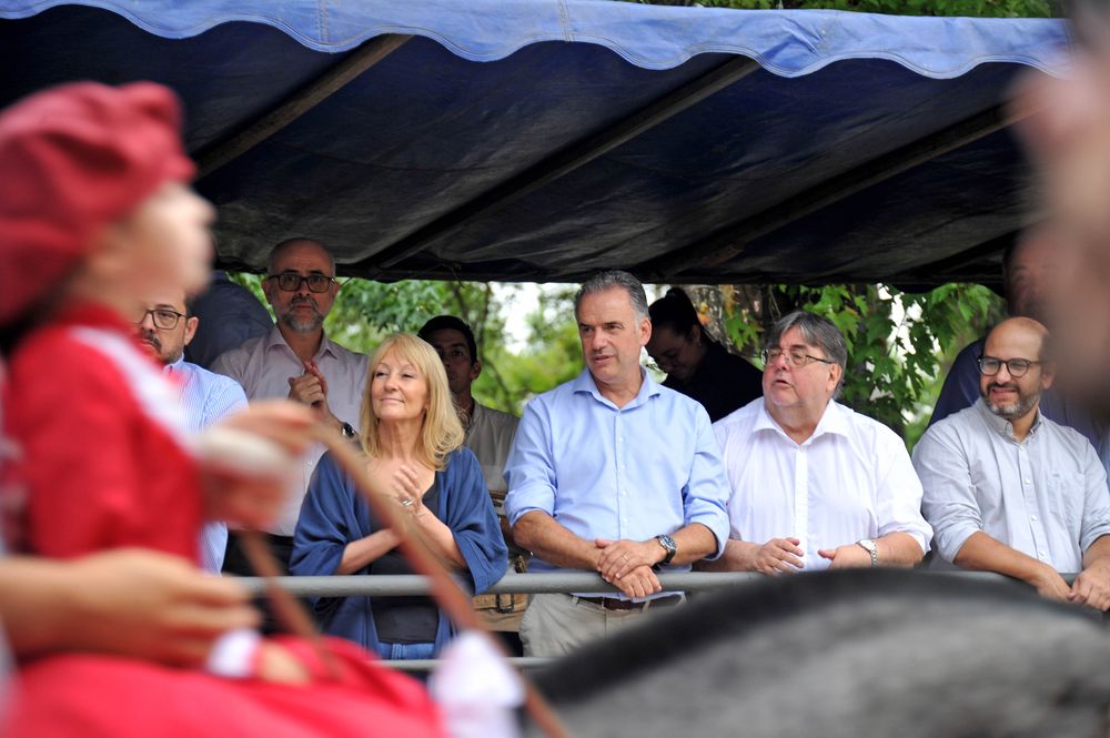 Sánchez, Cosse, Orsi, el intendente de Tacuarembó, Eber da Rosa, y el diputado Sebastián Valdomir