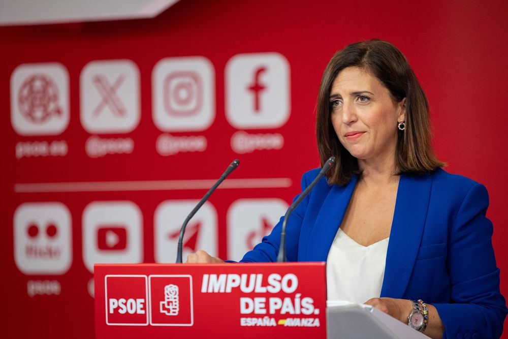 La portavoz de la Ejecutiva Federal del PSOE, Esther Peña.