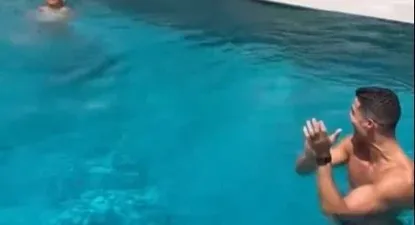 Cristiano Ronaldo y su hijo