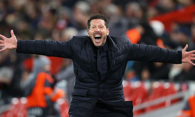 Diego Simeone, feliz por la goleada del Atlético de Madrid ante el Barcelona.&nbsp;