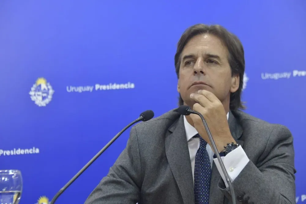 Lacalle Pou en conferencia tras la detención de su escolta