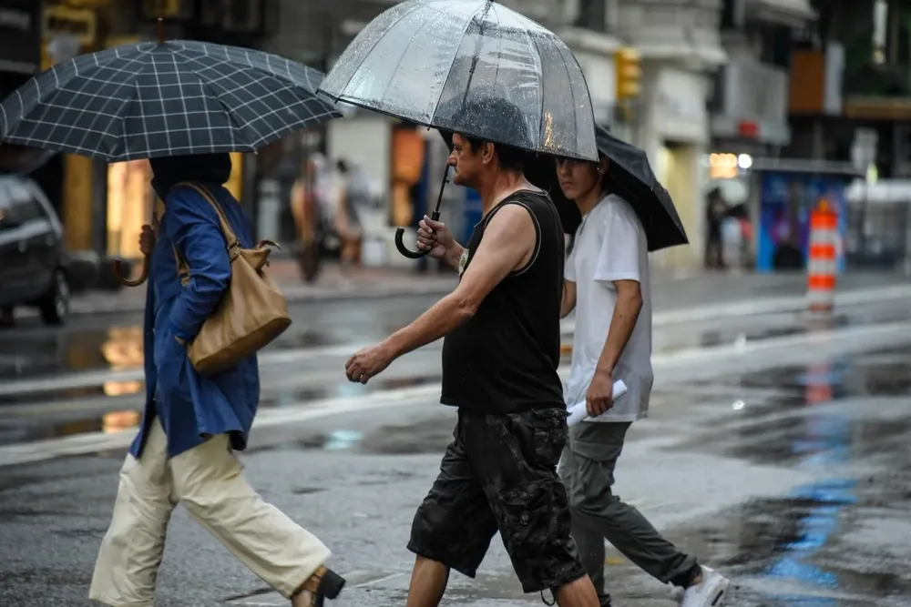 Foto de archivo de una tormenta en Montevideo
