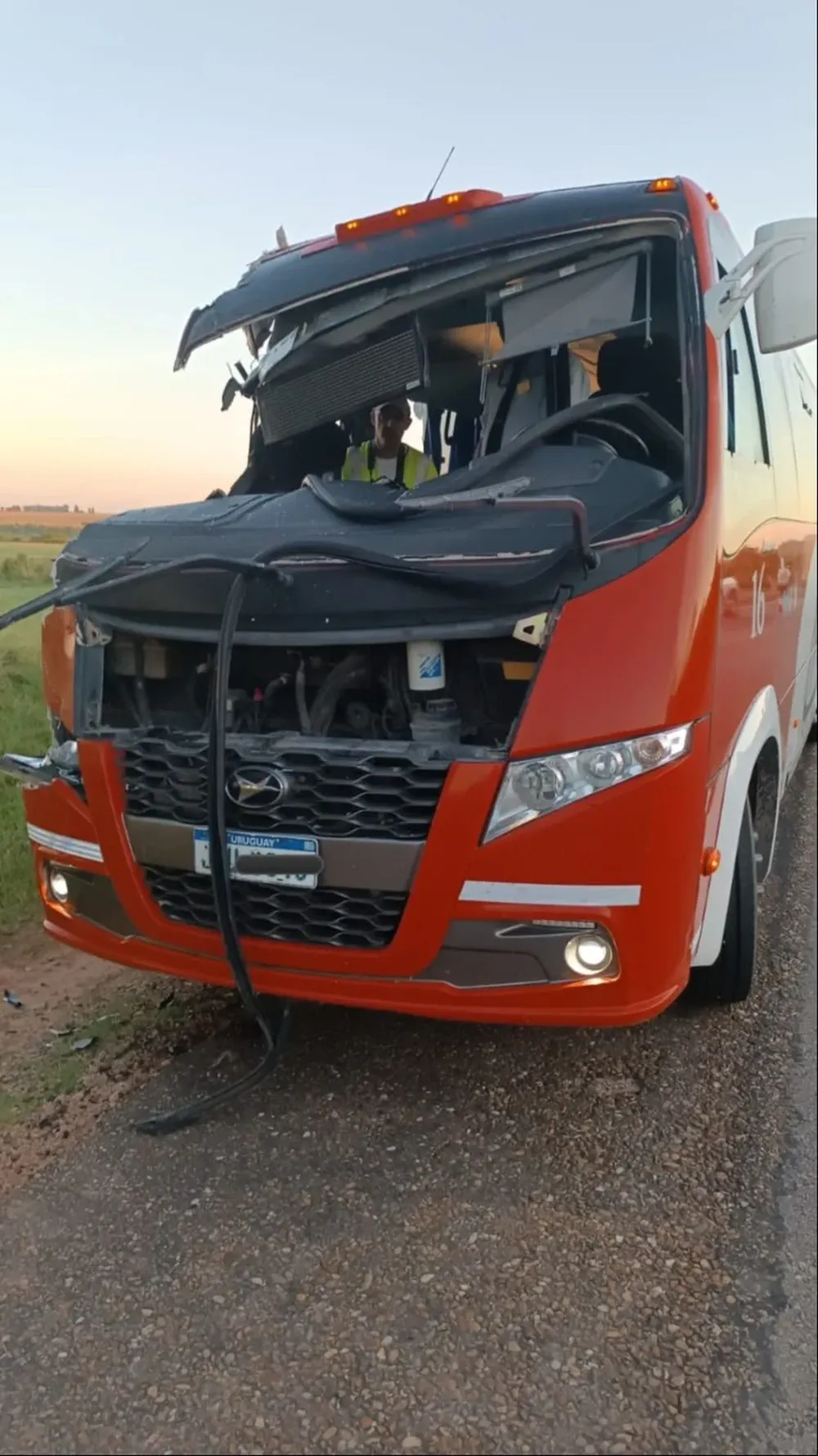 Ómnibus donde viajaban los jugadores