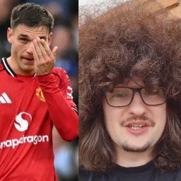 Manuel Ugarte y Frank Ilett, el hincha viral del Manchester United Manuel Ugarte y Frank Ilett, el hincha viral del Manchester United