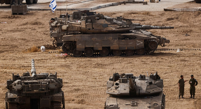 Tanques del Ejército israelí en Gaza.