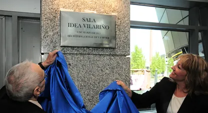 Numen Vilariño junto a Carolina Cosse