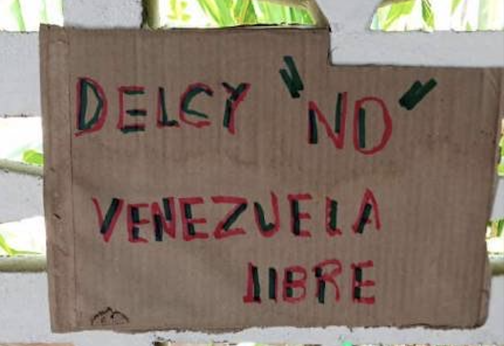 Protestas silenciosas contra Delcy Rodríguez en Venezuela.