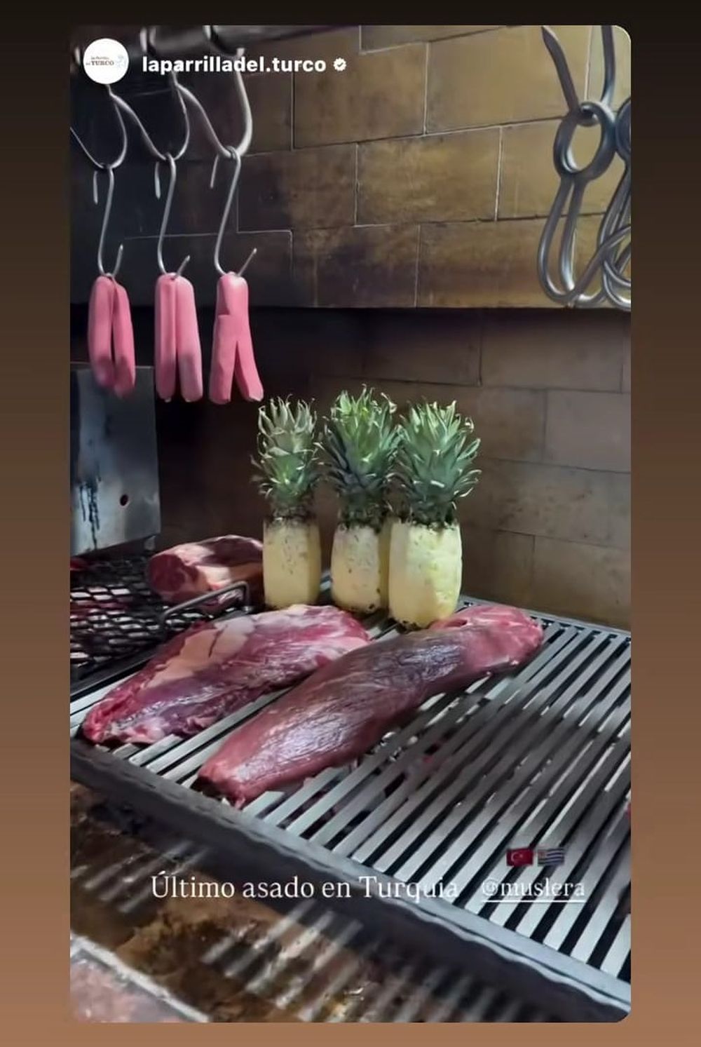 El particular último asado de Fernando Muslera en Turquía El particular último asado de Fernando Muslera en Turquía