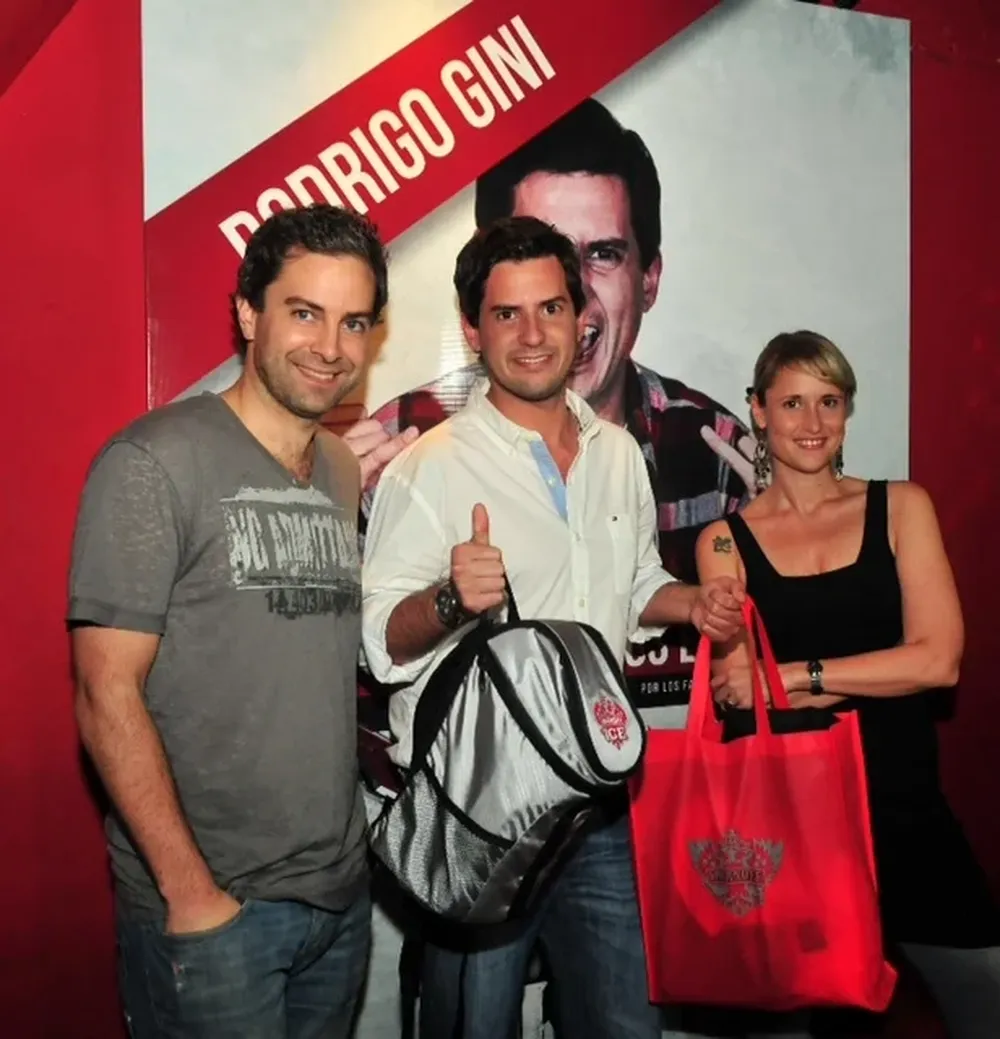 Pablo López, Rodrigo Gini y Bianca Beccaria