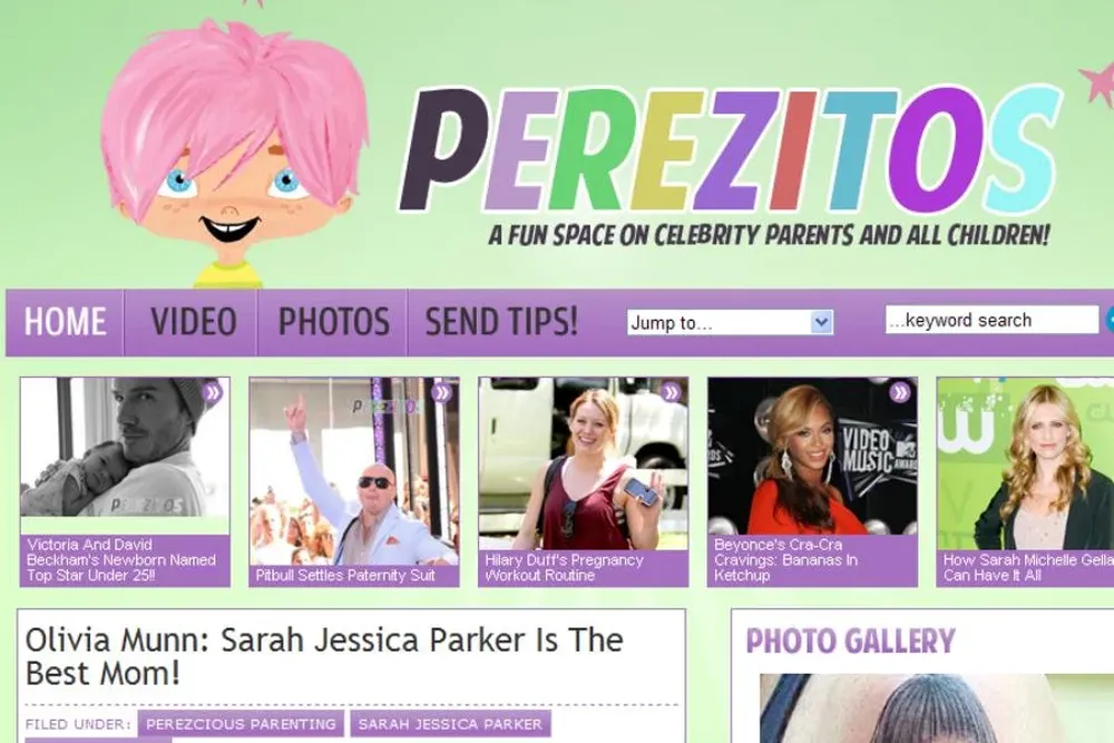 La nueva web de Pérez Hilton