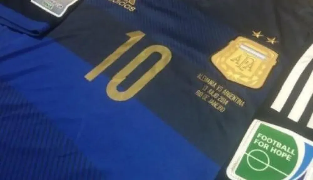 La camiseta que utilizará Messi ante los alemanes
