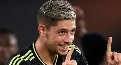 Federico Valverde y su gesto al festejar su gol para Real Madrid ante Celta de Vigo