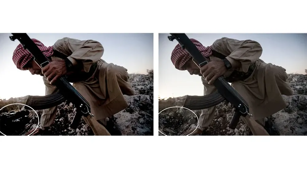 El fotógrafo borró una cámara de video