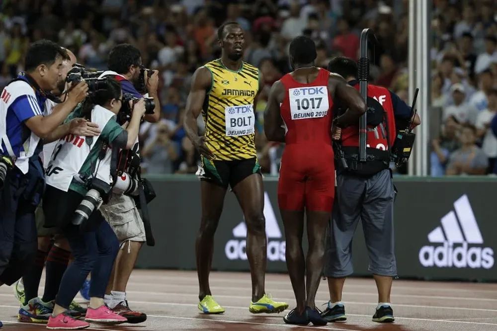 Bolt y Gatlin