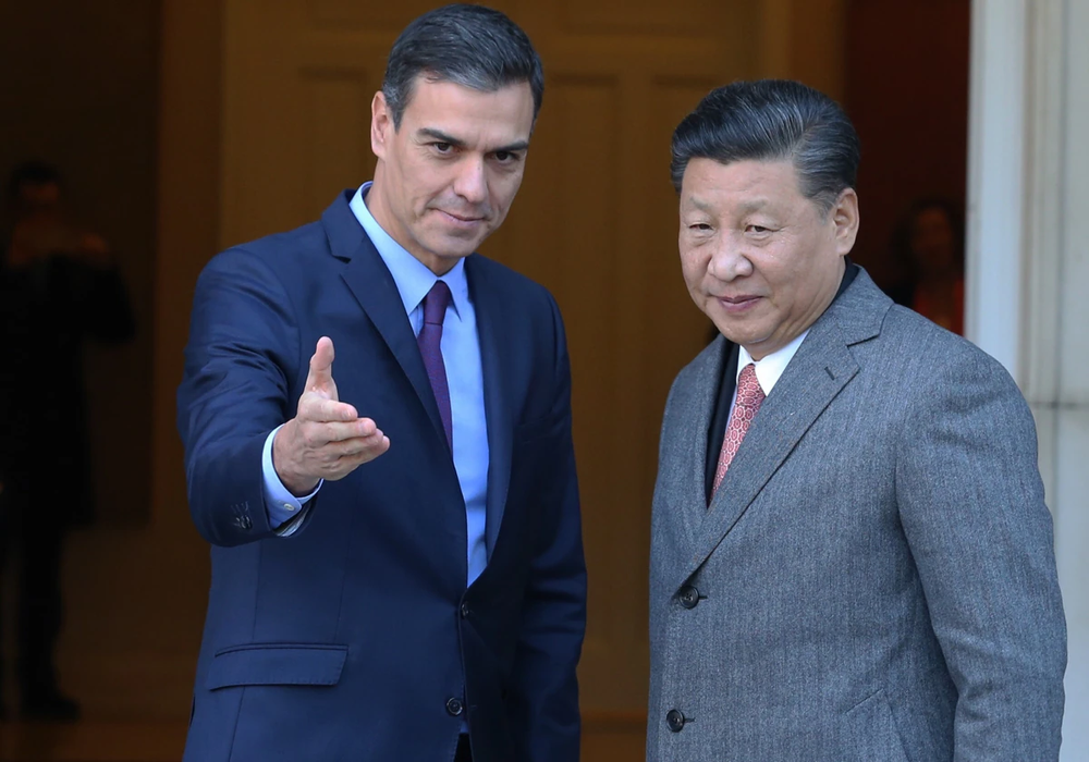 Pedro Sánchez y Xi Jinping.