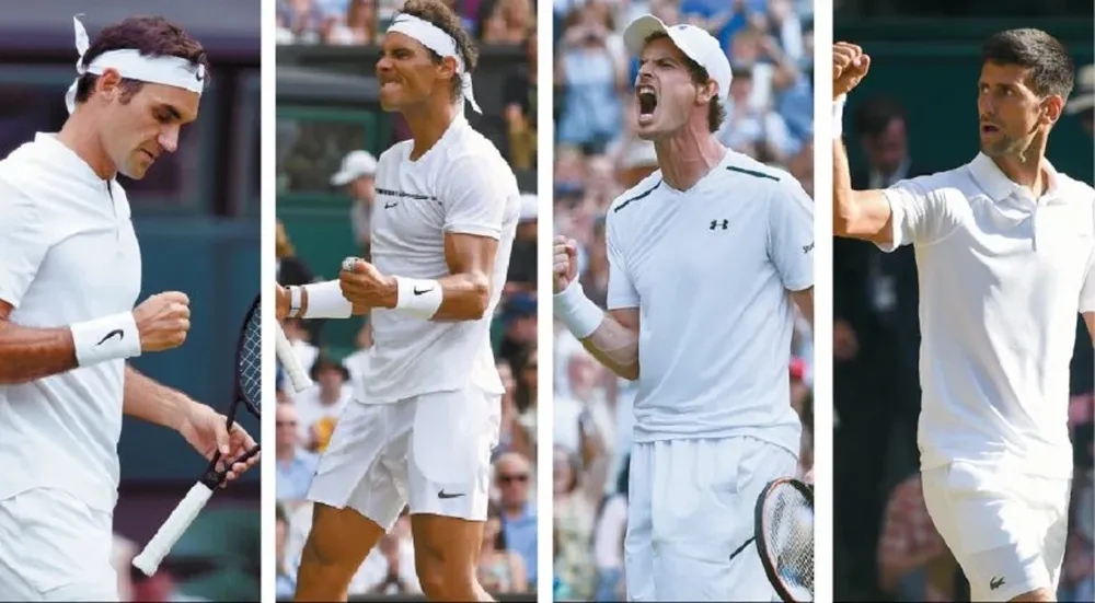 Federer, Nadal, Murray y Djokovic juegan este lunes
