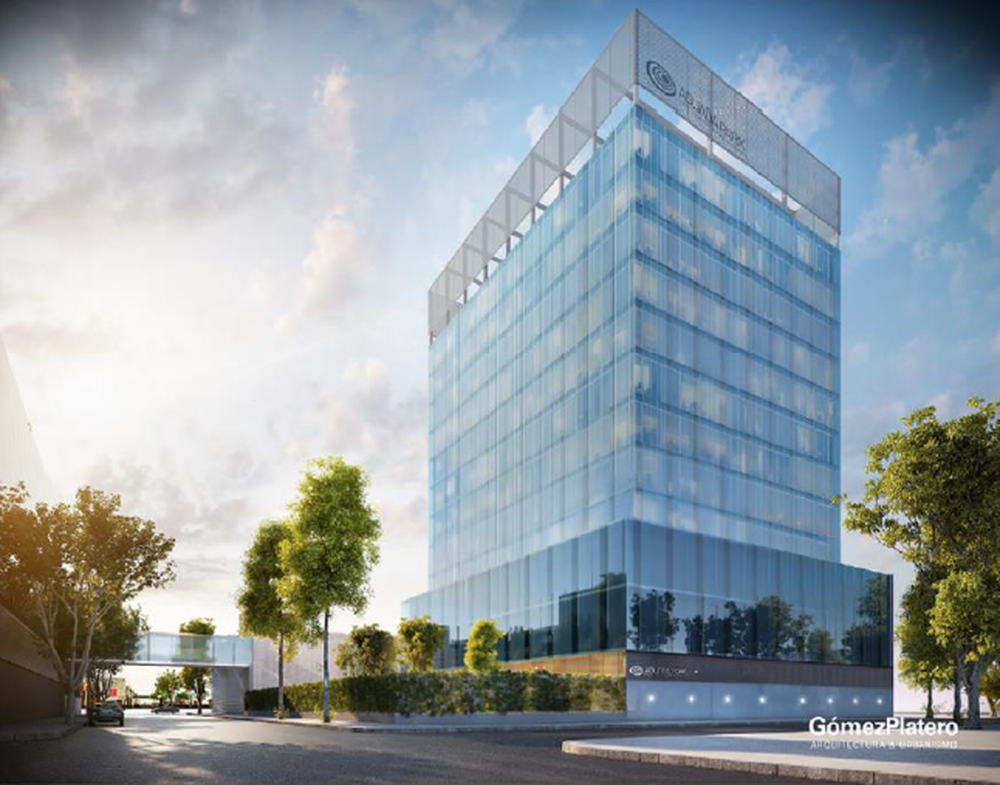 Render del emprendimiento, vista desde Colombia esquina Paraguay.